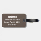 かわいいマウスカップル漫画イラストレーション ラゲッジタグ (裏面横)