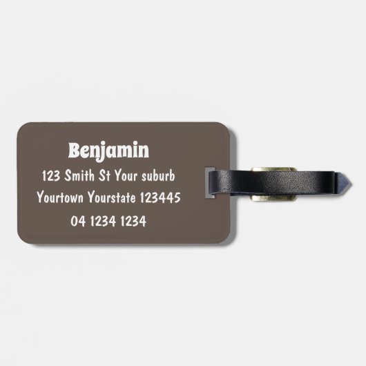 かわいいマウスカップル漫画イラストレーション ラゲッジタグ (裏面横)