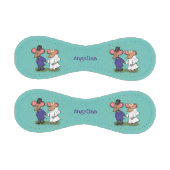 かわいいマウスカップル漫画イラストレーション 野球ボール (パネル)