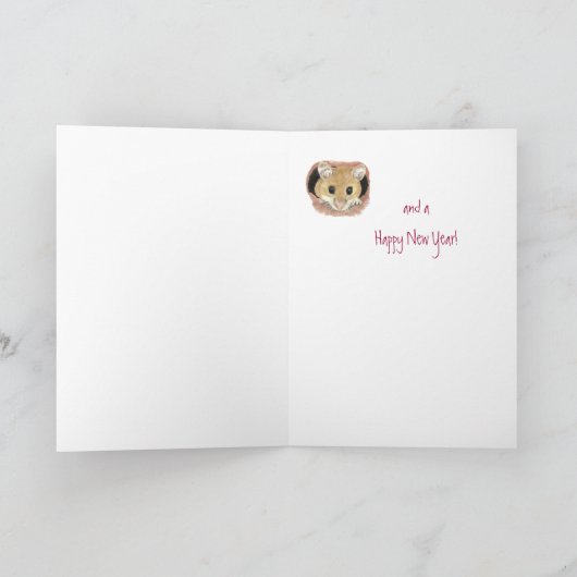 かわいいマウスクリスマスカード シーズンカード (内部)