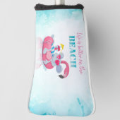 かわいいマウススタイリッシュビーチ ゴルフヘッドカバー (回転90)