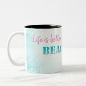 かわいいマウススタイリッシュビーチ ツートーンマグカップ (左)