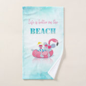 かわいいマウススタイリッシュビーチ バスタオルセット (ハンドタオル)