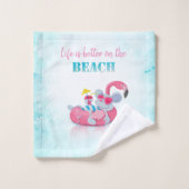 かわいいマウススタイリッシュビーチ バスタオルセット (ウォッシュタオル)