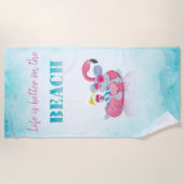 かわいいマウススタイリッシュビーチ ビーチタオル (正面)