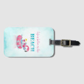 かわいいマウススタイリッシュビーチ ラゲッジタグ (正面横)