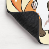 かわいいマウスパッドを引いている医者またはナースのキツネ マウスパッド (コーナー)