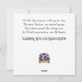 かわいいマウスラディバグ水の色レインボーイースター シーズンカード (裏面)