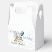 かわいいマウス動物自転車ボーイ1歳パーティー フェイバーボックス (オープン)