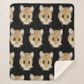 かわいいマウス好奇心おもしろい動物の水のカラーアート シェルパブランケット (正面)