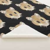 かわいいマウス好奇心おもしろい動物の水のカラーアート シェルパブランケット (3/4)