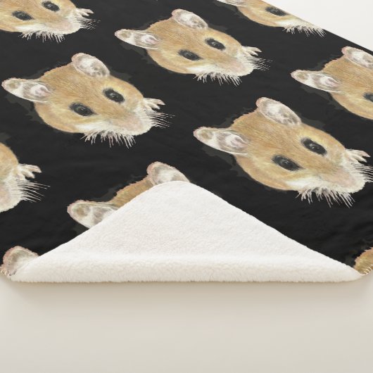 かわいいマウス好奇心おもしろい動物の水のカラーアート シェルパブランケット (3/4)