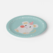 かわいいマウス子供の誕生日パーティー ペーパープレート (アングル)