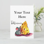 かわいいマウス招待カード 招待状 (スタンド正面)