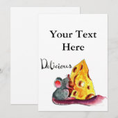 かわいいマウス招待カード 招待状 (正面/裏面)