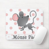 かわいいマウス水玉模様 マウスパッド (マウス)