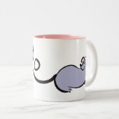 かわいいマウス漫画の月のネズミ新年2020 2Tマグカップ ツートーンマグカップ (正面右)