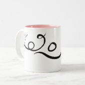 かわいいマウス漫画の月のネズミ新年2020 2Tマグカップ ツートーンマグカップ (正面左)