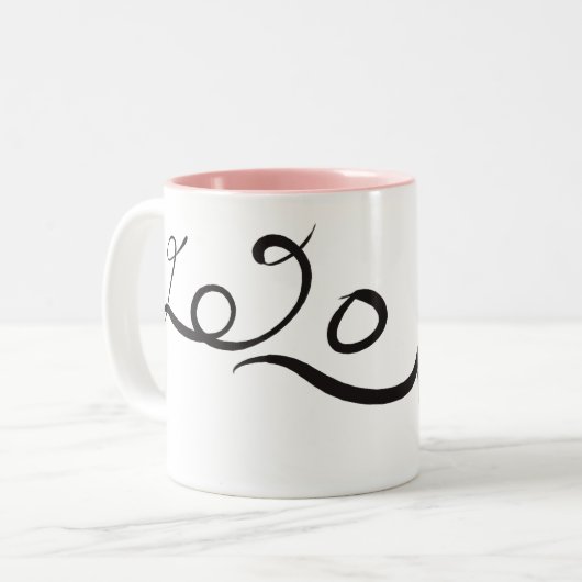 かわいいマウス漫画の月のネズミ新年2020 2Tマグカップ ツートーンマグカップ (正面左)