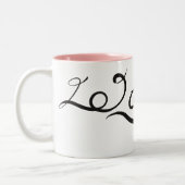 かわいいマウス漫画の月のネズミ新年2020 2Tマグカップ ツートーンマグカップ (左)