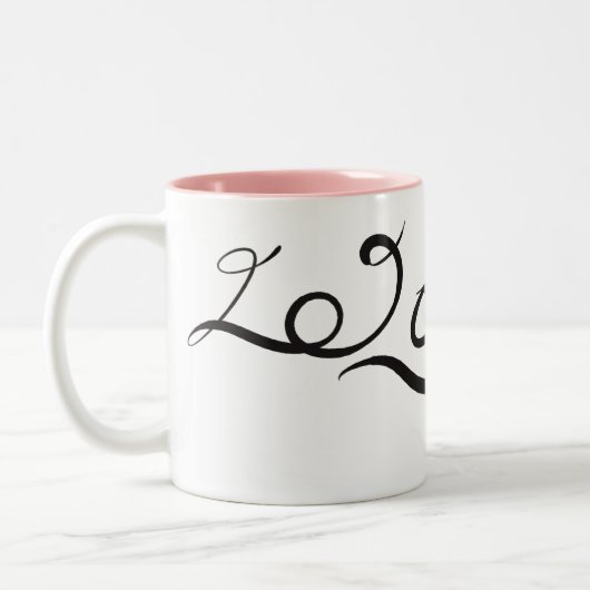 かわいいマウス漫画の月のネズミ新年2020 2Tマグカップ ツートーンマグカップ (左)