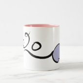 かわいいマウス漫画の月のネズミ新年2020 2Tマグカップ ツートーンマグカップ (中央)