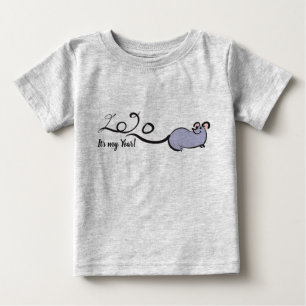 かわいいマウス漫画の月ラット新年2020ベビー2 ベビーTシャツ