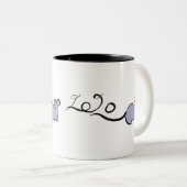 かわいいマウス漫画の月ラット新年2020 2TBマグカップ ツートーンマグカップ (正面右)