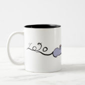 かわいいマウス漫画の月ラット新年2020 2TBマグカップ ツートーンマグカップ (左)