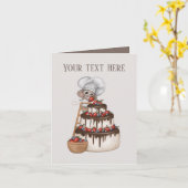 かわいいマウス焼き文字を追加 カード (黄色い花)