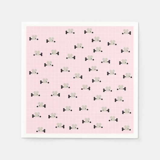 かわいいマウス玩具紙ナプキンス スタンダードカクテルナプキン (正面)