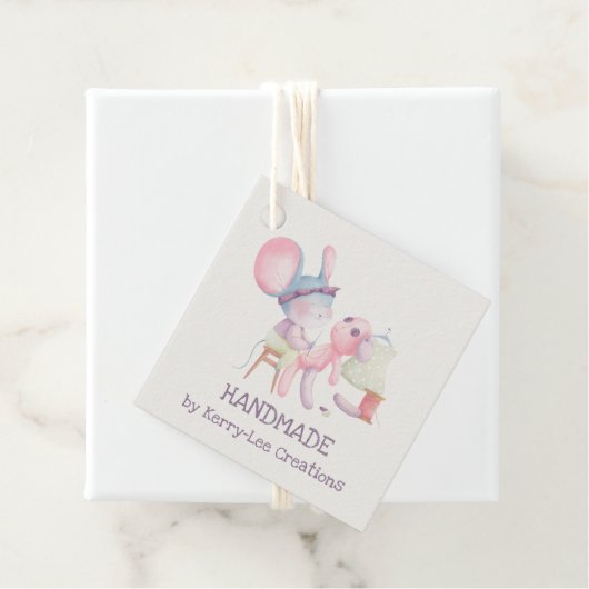 かわいいマウス裁縫クラフト手作りパーソナライズされた フェイバータグ (インサイチュ)