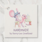 かわいいマウス裁縫クラフト手作りパーソナライズされた フェイバータグ (正面)