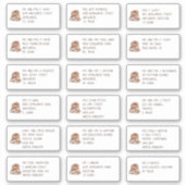 かわいいマウス18個の名前アドレス感謝祭 シール (正面)