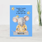 かわいいマウス2nd誕生日カード シーズンカード (正面)