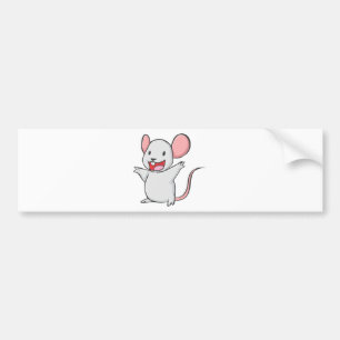 かわいいマウス バンパーステッカー