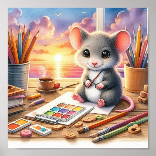 かわいいマウス ポスター (正面)