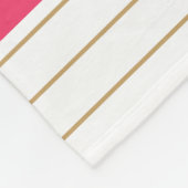 かわいいマウスwのハートの気球は、加えます名前(ピンク)を フリースブランケット (角)