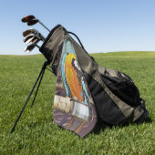 かわいいマカオ ゴルフタオル (グリーン)