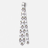 かわいいマカロニペンギン漫画イラストレーション ネクタイ (正面)