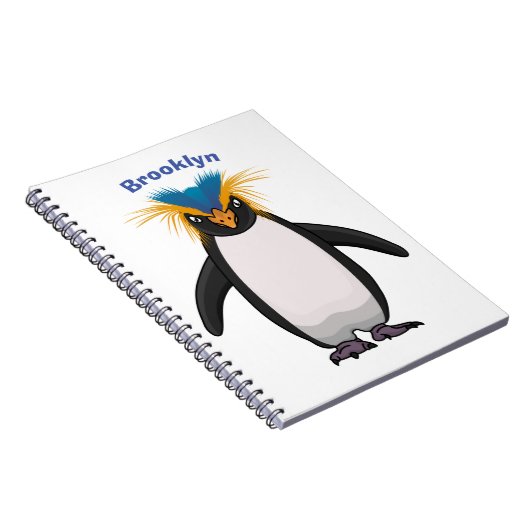 かわいいマカロニペンギン漫画イラストレーション ノートブック (右側)