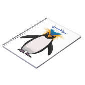 かわいいマカロニペンギン漫画イラストレーション ノートブック (左側)