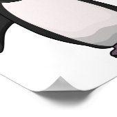 かわいいマカロニペンギン漫画イラストレーション ポスター (角)