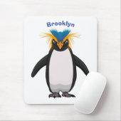 かわいいマカロニペンギン漫画イラストレーション マウスパッド (マウス)