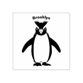 かわいいマカロニペンギン漫画イラストレーション ラバースタンプ (インプリント)