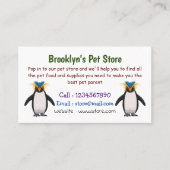 かわいいマカロニペンギン漫画イラストレーション 名刺 (正面)