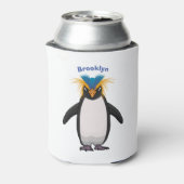 かわいいマカロニペンギン漫画イラストレーション 缶クーラー (缶裏面)