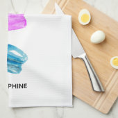 かわいいマカロンイラストレーション キッチンタオル (四つ折り)