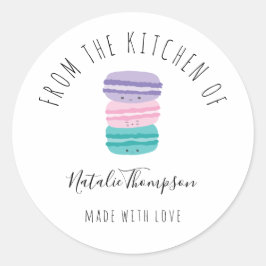 かわいいマカロンザキッチンオブザキッチン自家製ベーキング ラウンドシール