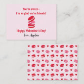 かわいいマカロンバレンタインデー教室 ノートカード (正面/裏面)